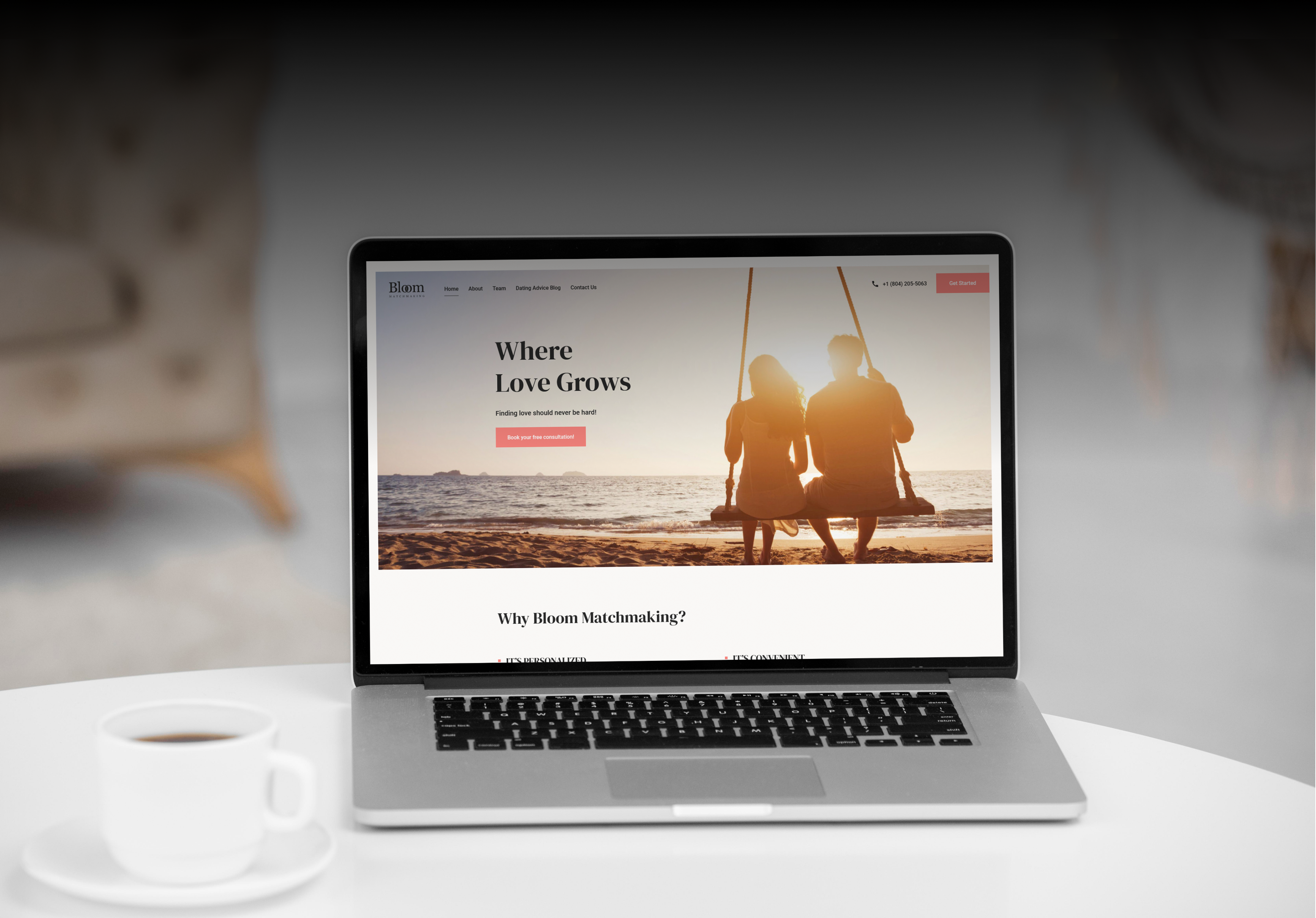 Custom web-design and development of the matchmaking website